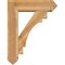 Ekena Millwork Merced Arts and Crafts Rough Sawn Bracket w/ Offset Brace, Western Red Cedar, 8"W x 28"D x 36"H BKT0806X28X36MRC03RWR - alternate 2